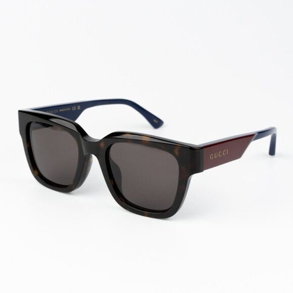 NEW Gucci GG1670SK 002 Havana Blue Grey Unisex Square Sunglasses GG 1670SK - Picture 3 of 10